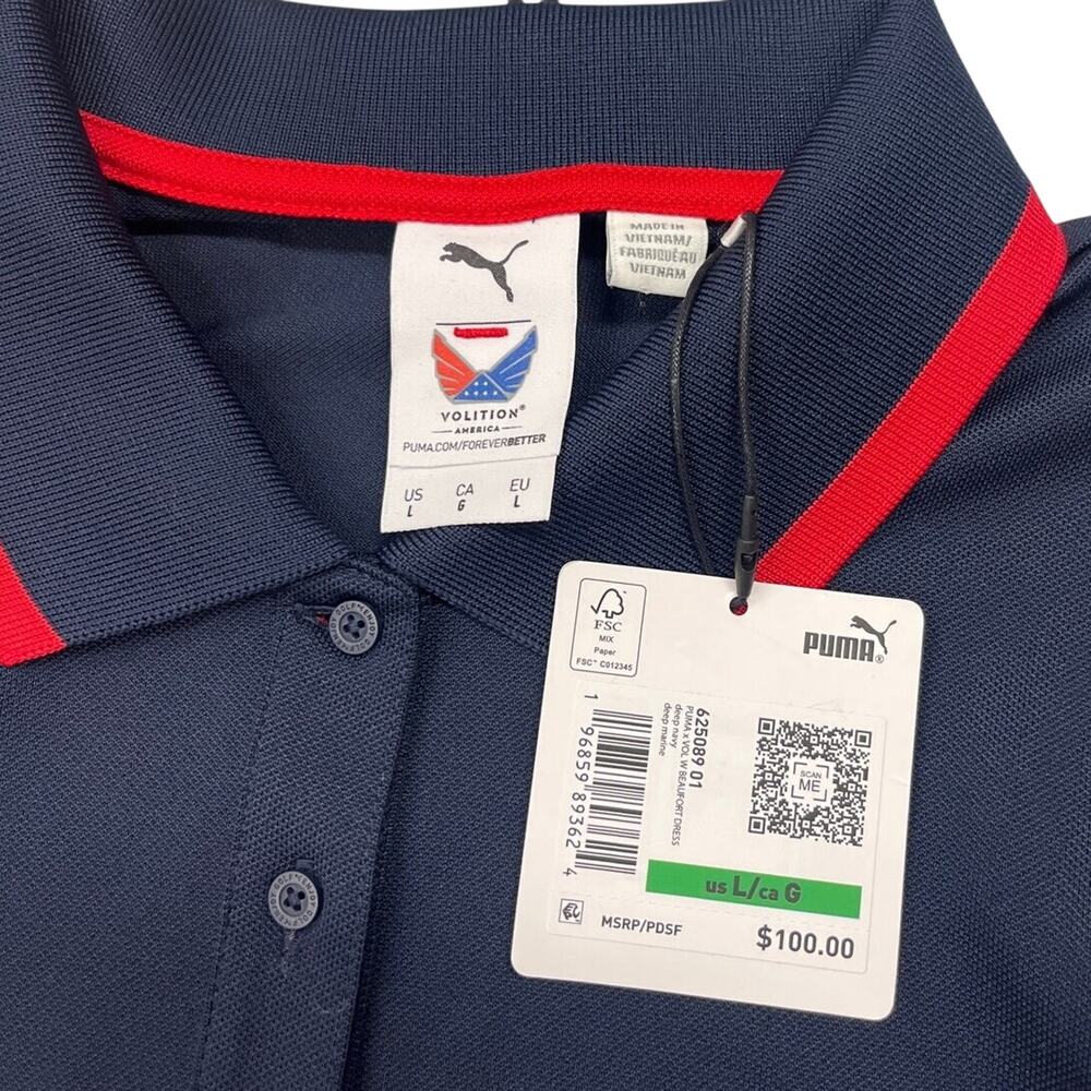 Puma Volition Beaufort Golf Dress Large NWT Navy Sleeveless MSRP $100 - Picture 3 of 5